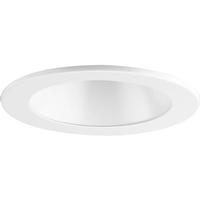 Progress Lighting 4" Satin White Recessed Open Shower Round Trim