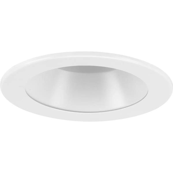 4" Satin White Recessed Open Trim Round Trim