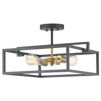 Progress Lighting 2 Light 120 volt Graphite Satin Brass Accents Ceiling Light Fixture