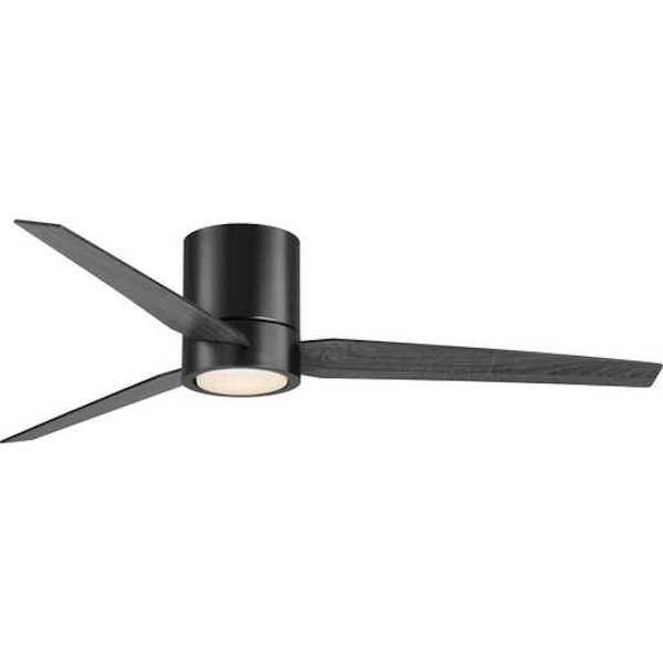 56" Matte Black 3 Blade Indoor Remote Control LED Ceiling Fan