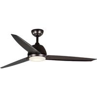 Progress Lighting 60" Antique Bronze 3 Blade Remote Control LED Ceiling Fan