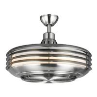 Progress Lighting 24" Brushed Nickel Enclosed 3 Silver Blade Remote Control LED Ceiling Fan