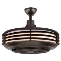 Progress Lighting 24"  Architectural Bronze Enclosed 3 Blade Remote Control LED Ceiling Fan