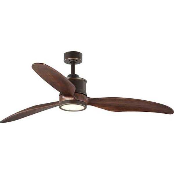 60" Oil Rubbed Bronze 3 Blade Remote Control LED Ceiling Fan