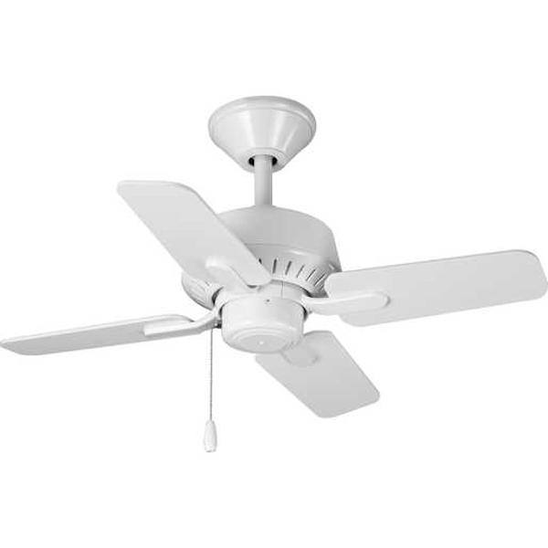 32" White 4 White/Driftwood Blade Indoor Ceiling Fan