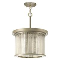 Progress Lighting 3 Light Antique Nickel Mercury Glass Semi-Flush Ceiling Light Fixture
