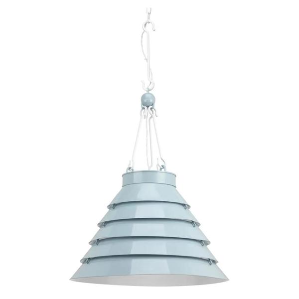 3 Light Maliblue Finish Urban Industrial Pendant Light Fixture