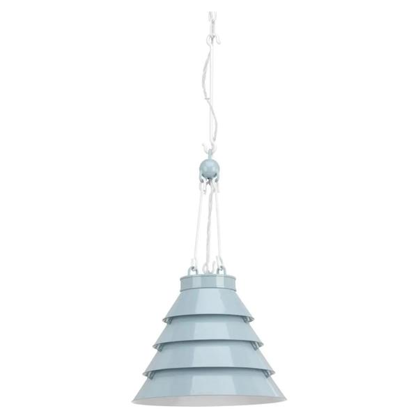 1 Light Maliblue Finish Urban Industrial Pendant Light Fixture