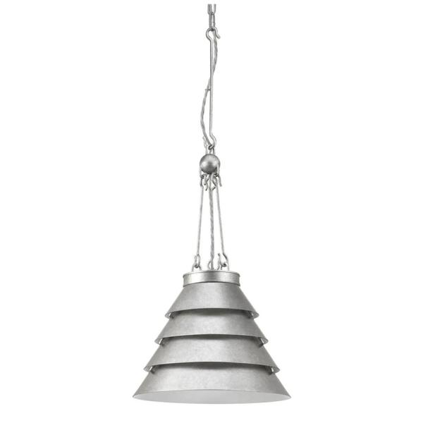 1 Light Galvanized Finish Urban Industrial Pendant Light Fixture