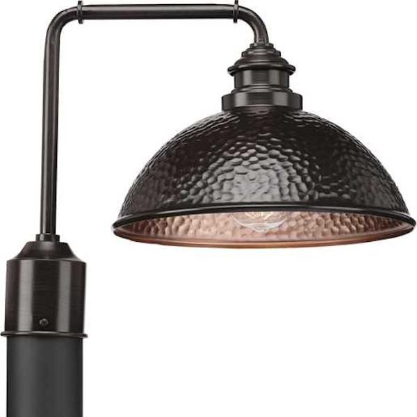 1 Light Antique Bronze Englewood Post Top Light Fixture