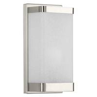 Progress Lighting 1 Light 120 volt Brushed Nickel Sconce Linen Fabric Light Fixture