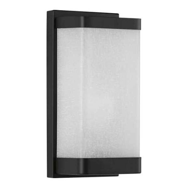 1 Light 120 volt Matte Black Sconce Linen Fabric Light Fixture