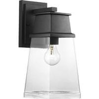 Progress Lighting 1 Light Black with Clear Seeded Glass Outdoor Greene Ridge Harbor Medium Wall Light Fixture