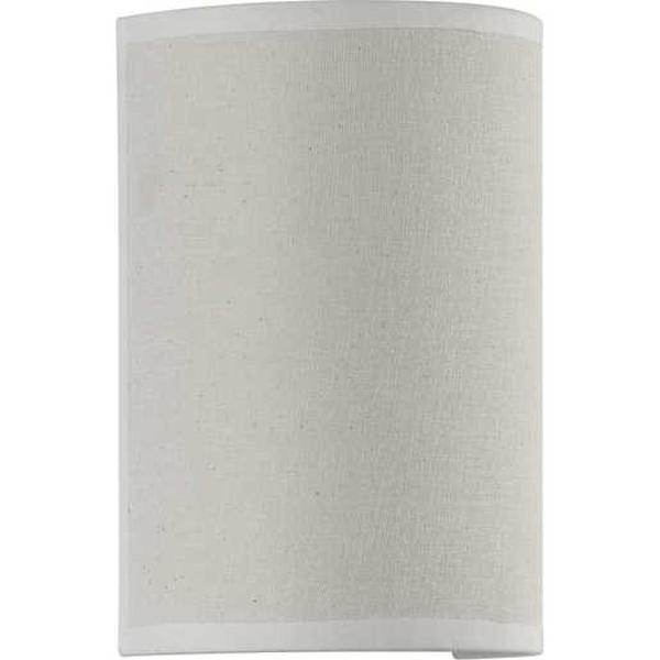 9 watt 120 volt 3000K Brushed Nickel Off White Linen Shade Dimmable LED Wall Sconce