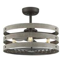 Progress Lighting 23" Graphite 3 Blade Remote Control Ceiling Fan