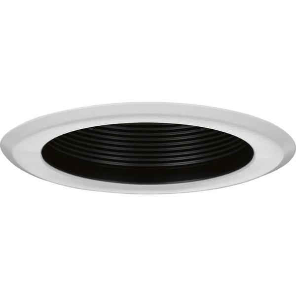 5" Black Recessed Step Baffle Round Trim