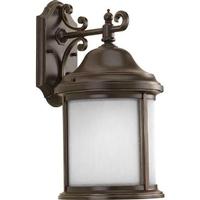 Progress Lighting 2 Light Antique Bronze with Etched Water Seeded Glass Ashmore Wall Light Fixture