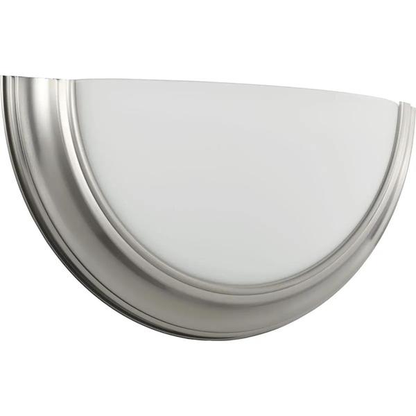 17 watt 3000K Brushed Nickel Etched Glass Dimmable LED Wall Sconce