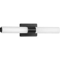 Progress Lighting 22" 36 watt 120 volt 3000K Matte Black White Glass Shade Dimmable Vanity Light