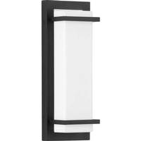 Progress Lighting 11 watt 120 volt 3000K Natural White Black Finish White Acrylic Diffuser LED Wall Light Fixture