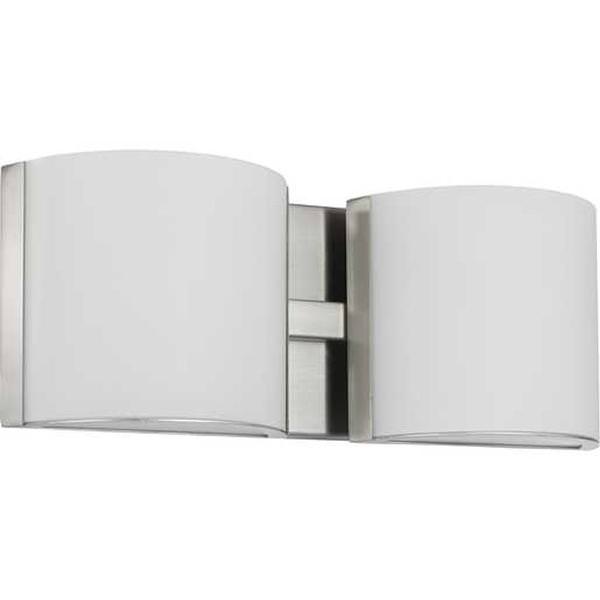 13" 10 watt 120 volt 3000K Brushed Nickel Etched Glass Shade Dimmable