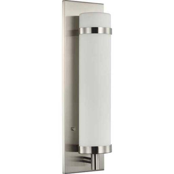 1 Light 120 volt Brushed Nickel Etched Opal Glass Light Fixture
