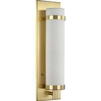 Progress Lighting 1 Light 120 volt Satin Brass Etched Opal Glass Light Fixture