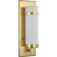 Progress Lighting 1 Light 120 volt Satin Brass Etched Opal Glass Light Fixture