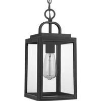 Progress Lighting 1 Light Black with Clear Glass Outdoor Grandbury Hanging Light Fixture