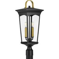 Progress Lighting 2 Light Black with Clear Glass Chatsworth Post Top Light Fixture