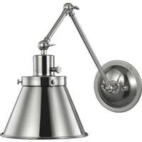 Progress Lighting 1 Light 120 volt Brushed Nickel Steel Shade Swing Arm Light Fixture