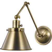 Progress Lighting 1 Light 120 volt Vintage Brass Steel Shade Swing Arm Light Fixture