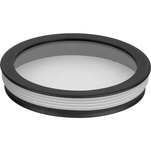 5" Round Clear Lens Black Finish Cylinder Cover
