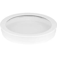 Progress Lighting 5" Round Clear Lens White Finish Cylinder Cover