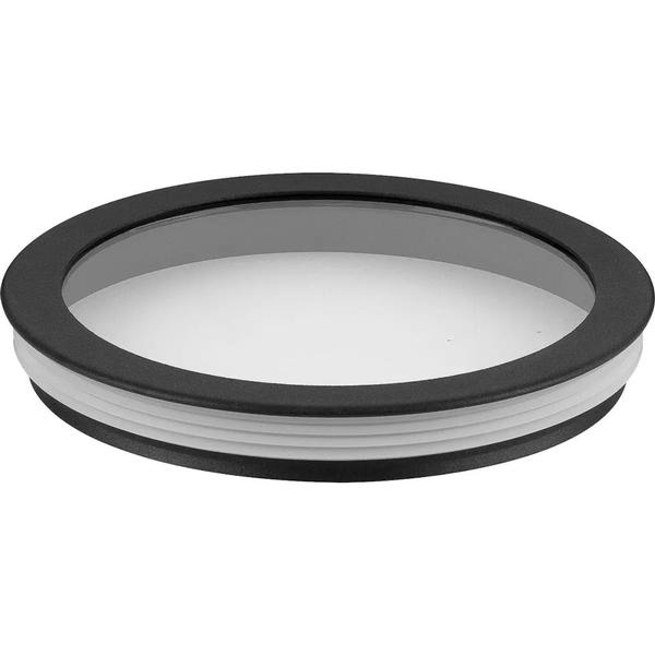 6" Round Clear Lens Black Finish Cylinder Cover
