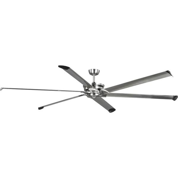 96" Brushed Nickel 6 Blade Indoor/Outdoor Commercial Ceiling Fan