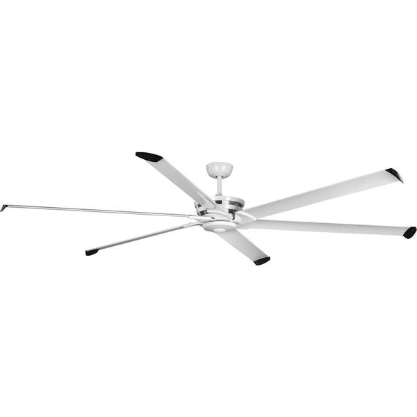 96" Satin White 6 Blade Indoor/Outdoor Commercial Ceiling Fan