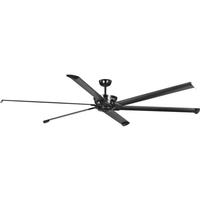 Progress Lighting 96" Black 6 Blade Indoor/Outdoor Commercial Ceiling Fan