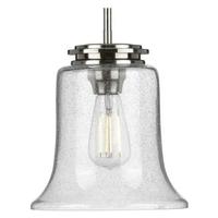 Progress Lighting 1 Light Brushed Nickel Clear Glass Shade Pendant Light Fixture