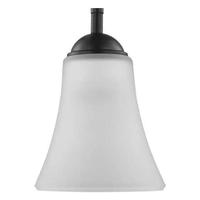 Progress Lighting 1 Light Antique Bronze Etched Glass Shade Pendant Light Fixture