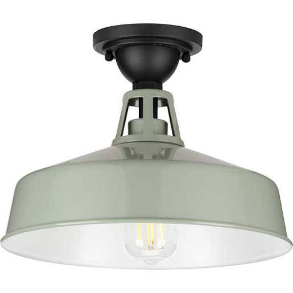 1 Light Pistachio Semi-Flush Mount Cedar Springs Wall Light Fixture