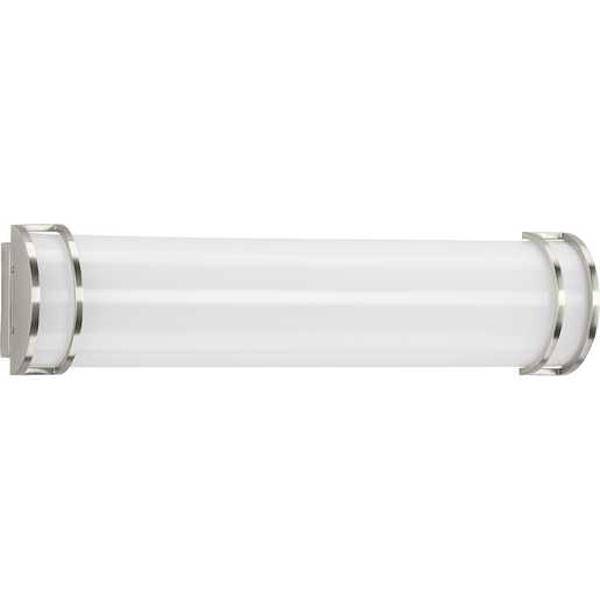 24" 23 watt 120 volt 3000K Brushed Nickel Etched Glass Shade Dimmable Vanity Light