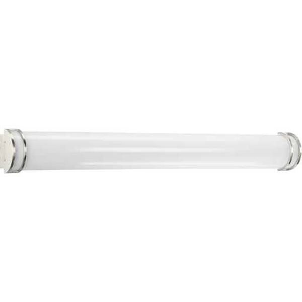 48" 36 watt 120 volt 3000K Brushed Nickel Etched Glass Shade Dimmable Vanity Light