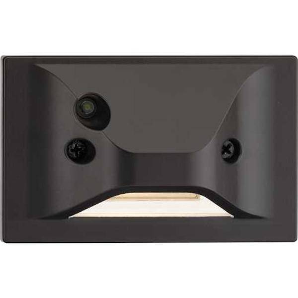 4.5 watt 120 volt 3000K Antique Bronze Horizontal and Vertical Photocell Dimmable LED Step Light