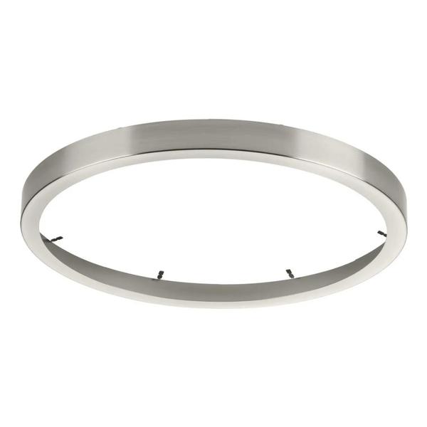 14" Brushed Nickel Cover Fixture Mounted Round Trim Ring