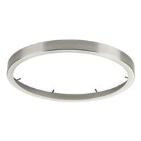 View 14" Brushed Nickel Cover Fixture Mounted Round Trim Ring