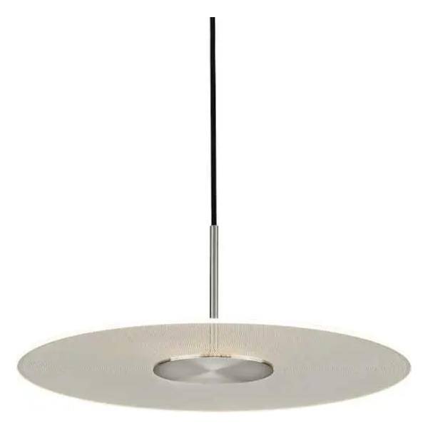 1 Light 20 watt 3000K Natural White Brushed Nickel Dimmable LED Pendant Light Fixture