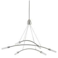 Progress Lighting 6 Light 25 watt 3000K Natural White Brushed Nickel Frosted Acrylic Dimmable LED Chandelier