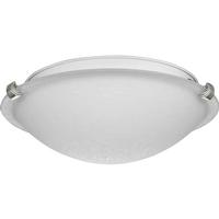 Progress Lighting 2 Light Brushed Nickel Finish Etched Linen Glass Ceiling Mount Light Fixture