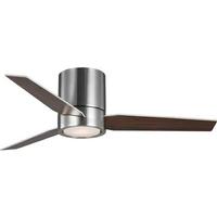 Progress Lighting 44" Brushed Nickel 3 Blade Indoor Remote Control LED Ceiling Fan